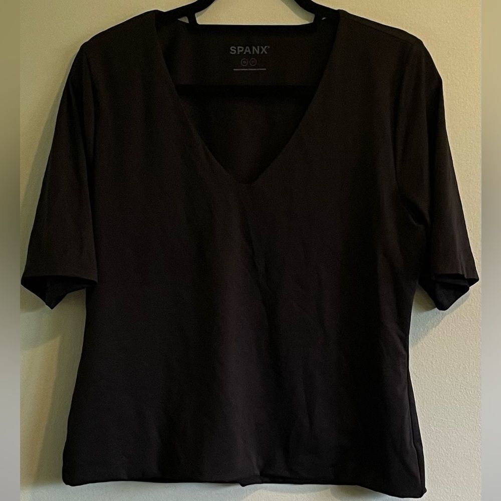 Spanx Black Knit Top Size 1X
